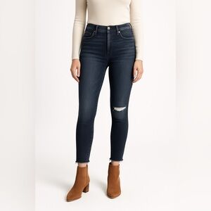 Mother The Looker High-Waisted Skinny Jeans Ankle Fray Size 26